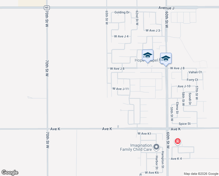 map of restaurants, bars, coffee shops, grocery stores, and more near 43843 Freer Way in Lancaster