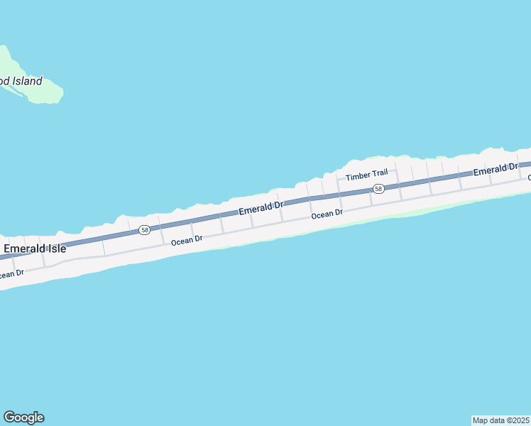 map of restaurants, bars, coffee shops, grocery stores, and more near 1507 Emerald Drive in Emerald Isle