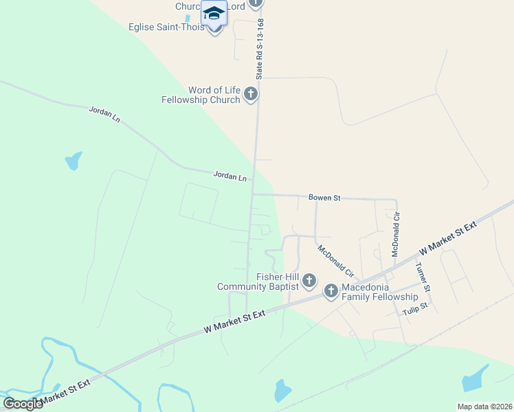 map of restaurants, bars, coffee shops, grocery stores, and more near 320 Tec Road in Cheraw