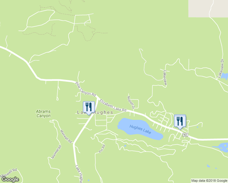 map of restaurants, bars, coffee shops, grocery stores, and more near 18061 Elizabeth Lake Road in Lake Hughes