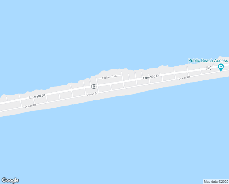 map of restaurants, bars, coffee shops, grocery stores, and more near 1111 Ocean Drive in Emerald Isle