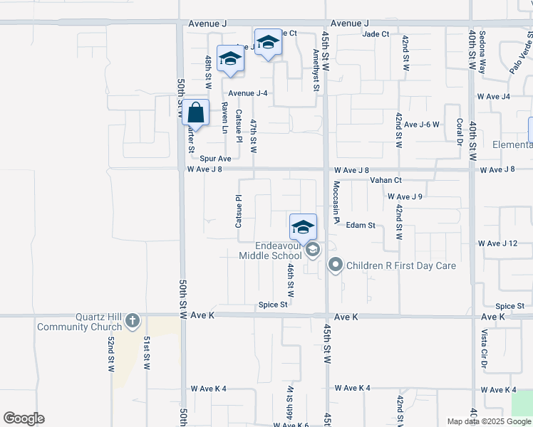 map of restaurants, bars, coffee shops, grocery stores, and more near 43847 Windrose Place in Lancaster