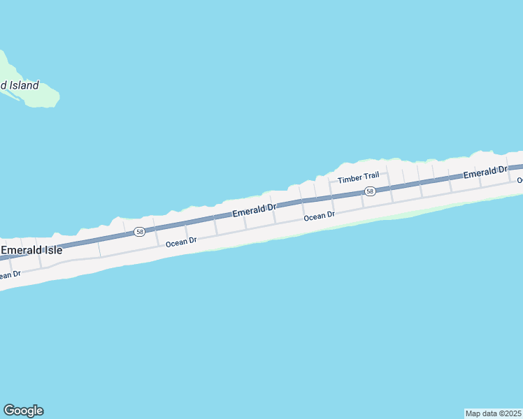 map of restaurants, bars, coffee shops, grocery stores, and more near 1509 Emerald Dr in Emerald Isle