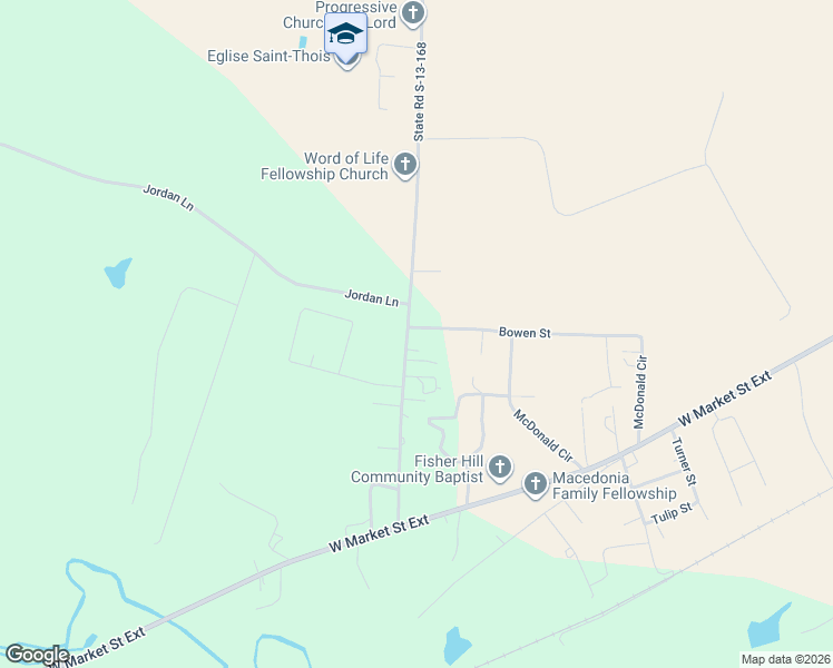 map of restaurants, bars, coffee shops, grocery stores, and more near 320 Tec Road in Cheraw