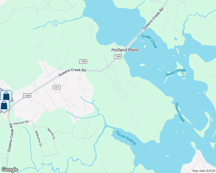 map of restaurants, bars, coffee shops, grocery stores, and more near 505 Queens Creek Road in Hubert