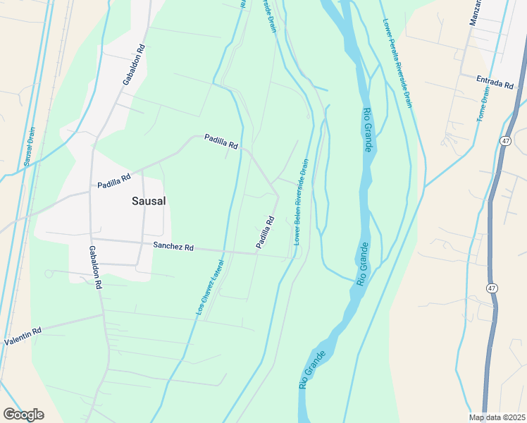 map of restaurants, bars, coffee shops, grocery stores, and more near 84 Padilla Rd in Belen