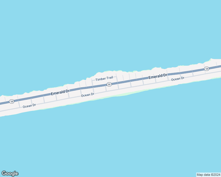 map of restaurants, bars, coffee shops, grocery stores, and more near 1110 Ocean Drive in Emerald Isle