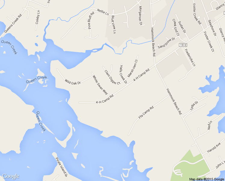 map of restaurants, bars, coffee shops, grocery stores, and more near 186 4H Camp Road in Swansboro