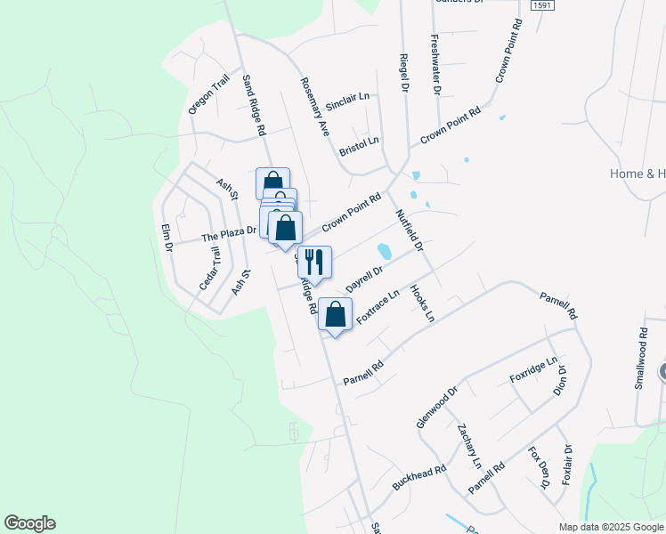 map of restaurants, bars, coffee shops, grocery stores, and more near 206 West Volant Street in Hubert