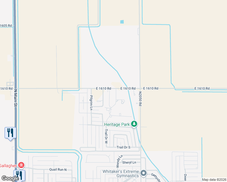 map of restaurants, bars, coffee shops, grocery stores, and more near Heritage Rd in Altus