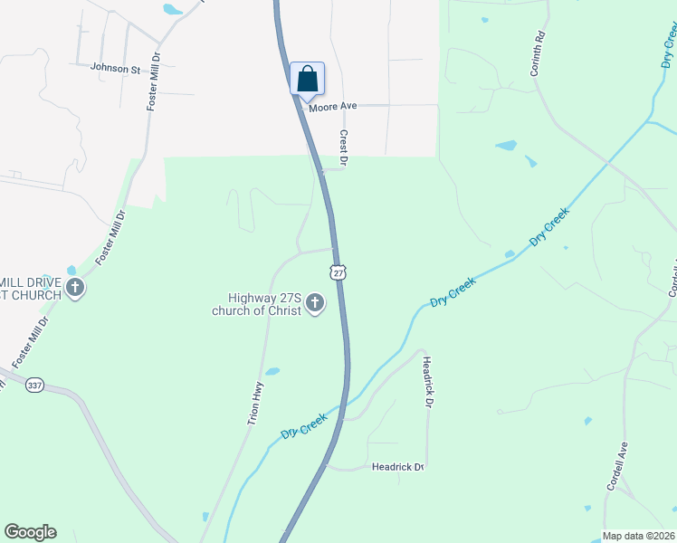 map of restaurants, bars, coffee shops, grocery stores, and more near in LaFayette