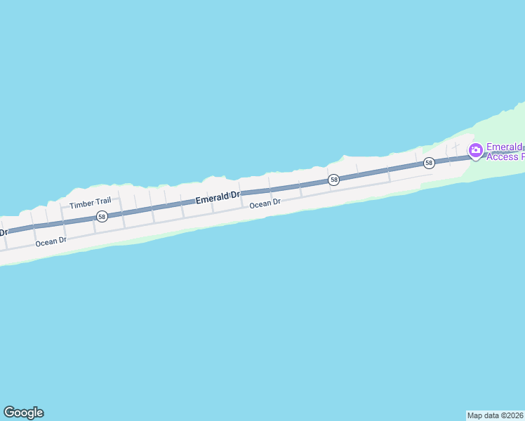 map of restaurants, bars, coffee shops, grocery stores, and more near 605 Ocean Drive in Emerald Isle