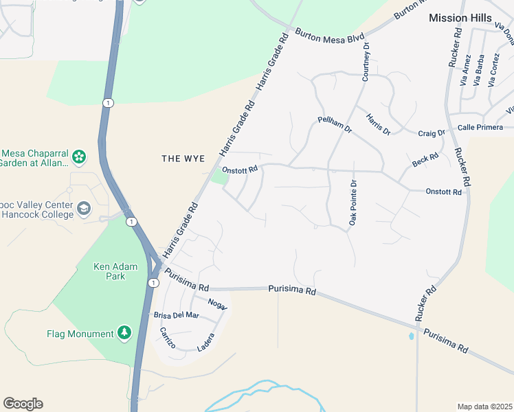 map of restaurants, bars, coffee shops, grocery stores, and more near 3004 Buckthorn Lane in Lompoc