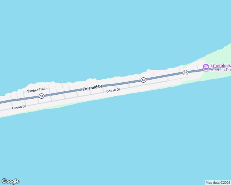 map of restaurants, bars, coffee shops, grocery stores, and more near 605 Ocean Dr in Emerald Isle