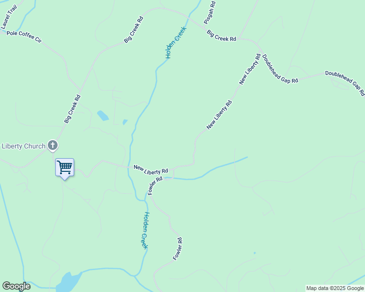 map of restaurants, bars, coffee shops, grocery stores, and more near 989 New Liberty Road in Ellijay
