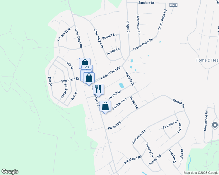 map of restaurants, bars, coffee shops, grocery stores, and more near 212 West Volant Street in Hubert