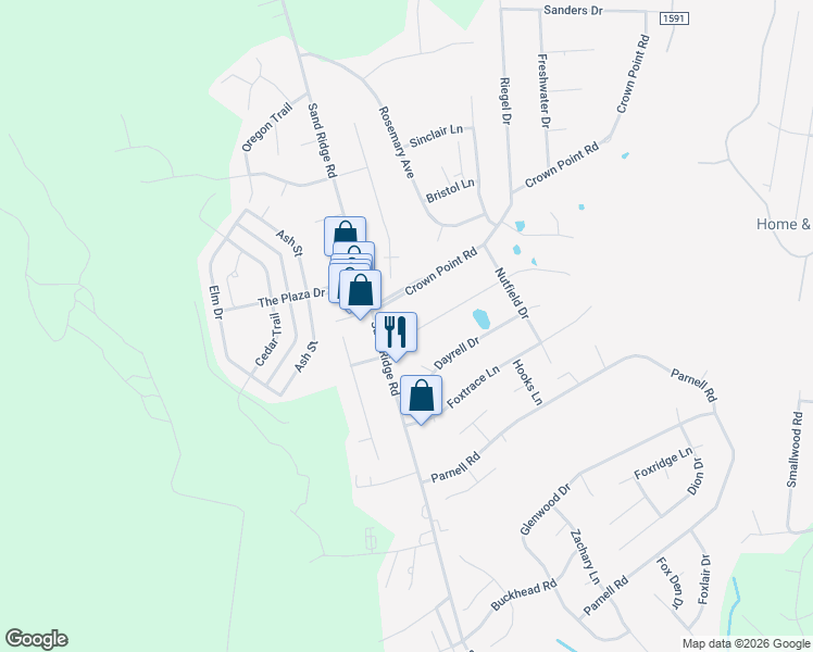 map of restaurants, bars, coffee shops, grocery stores, and more near 200 West Volant Street in Hubert