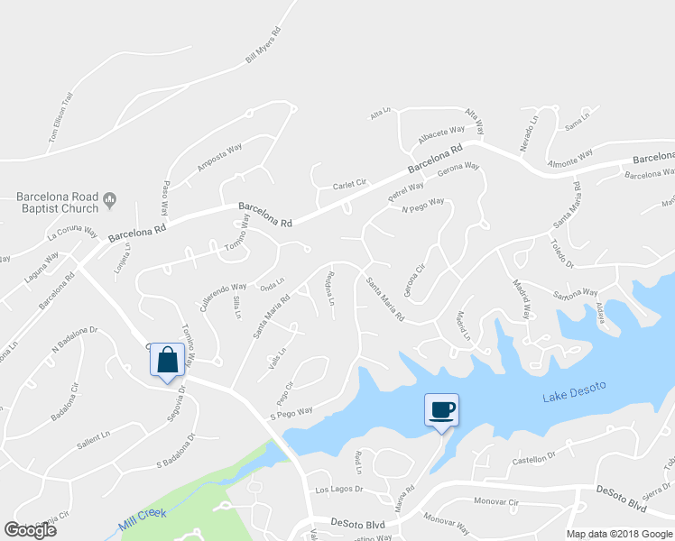map of restaurants, bars, coffee shops, grocery stores, and more near 2 Reddina Lane in Hot Springs