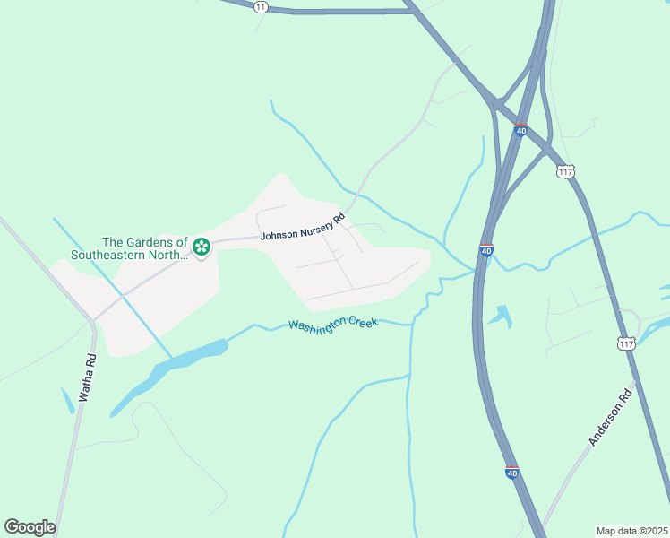 map of restaurants, bars, coffee shops, grocery stores, and more near 120 Washington Creek Drive in Pender County