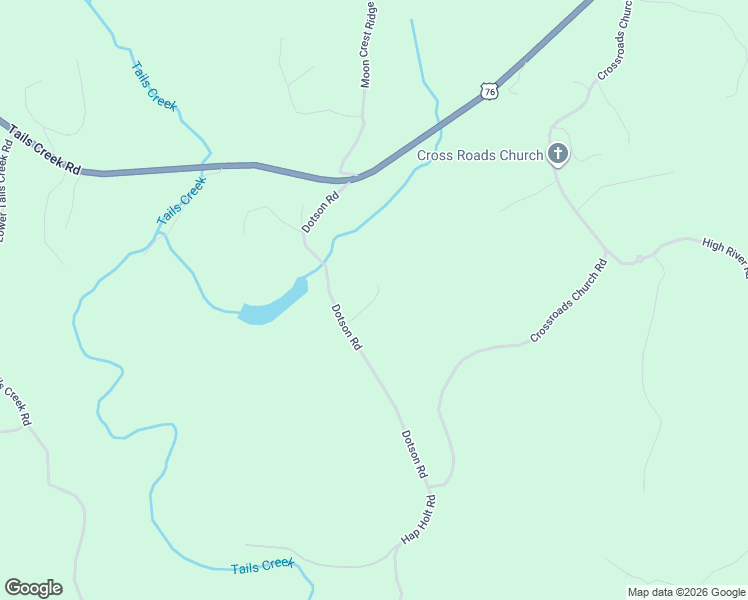 map of restaurants, bars, coffee shops, grocery stores, and more near 134-224 Dotson Road in Ellijay