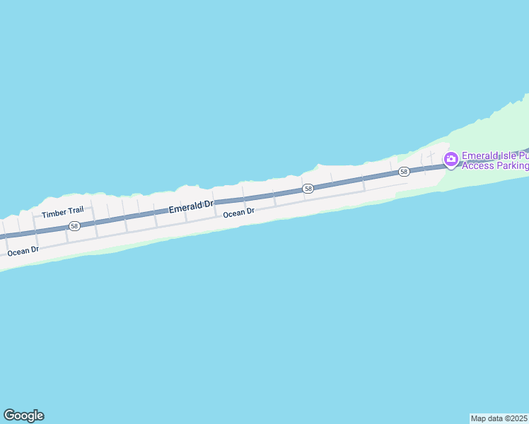 map of restaurants, bars, coffee shops, grocery stores, and more near 505 Ocean Drive in Emerald Isle