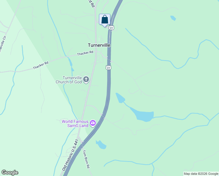 map of restaurants, bars, coffee shops, grocery stores, and more near 6524 U.S. 441 in Clarkesville