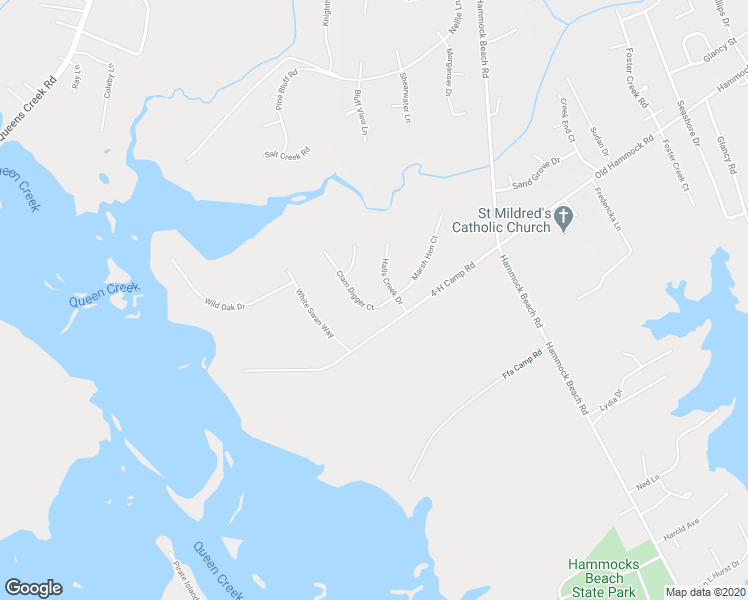 map of restaurants, bars, coffee shops, grocery stores, and more near 304 Clam Digger Court in Swansboro