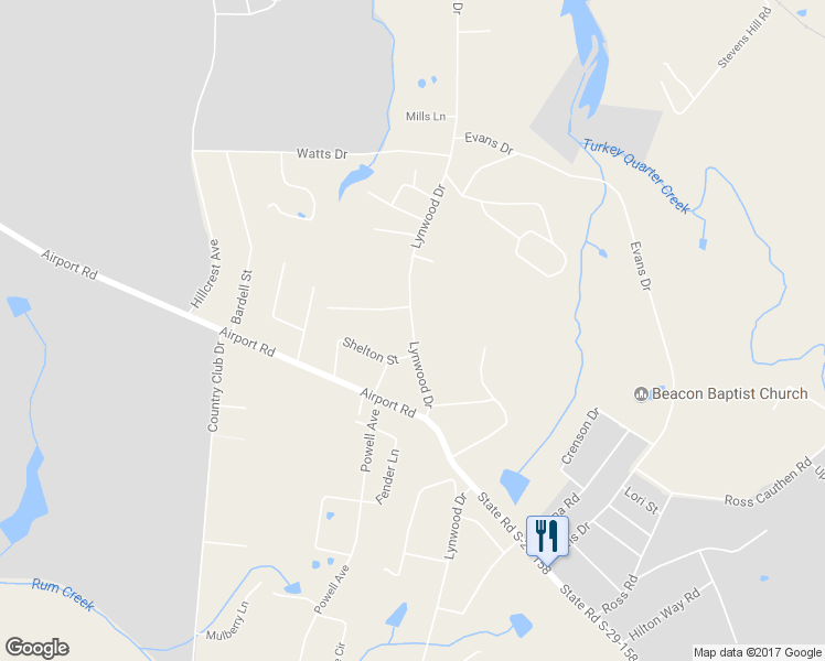 map of restaurants, bars, coffee shops, grocery stores, and more near 1944 Lynwood Drive in Lancaster