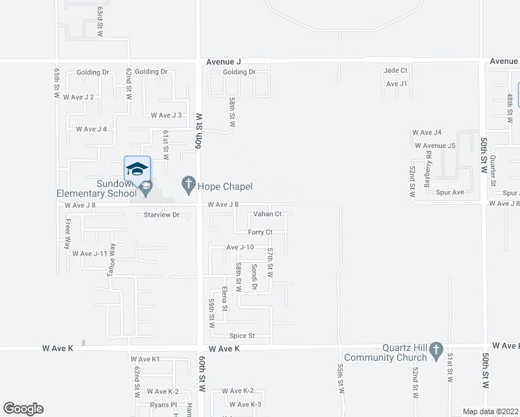 map of restaurants, bars, coffee shops, grocery stores, and more near 5717 Vahan Court in Lancaster