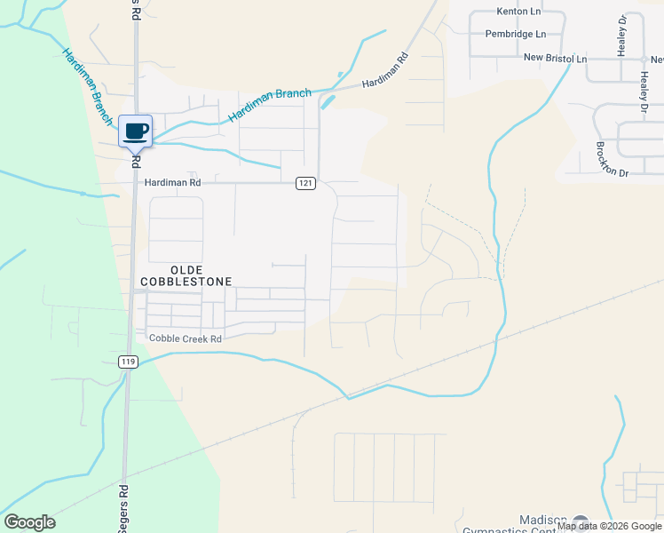 map of restaurants, bars, coffee shops, grocery stores, and more near Faulkner Road in Madison