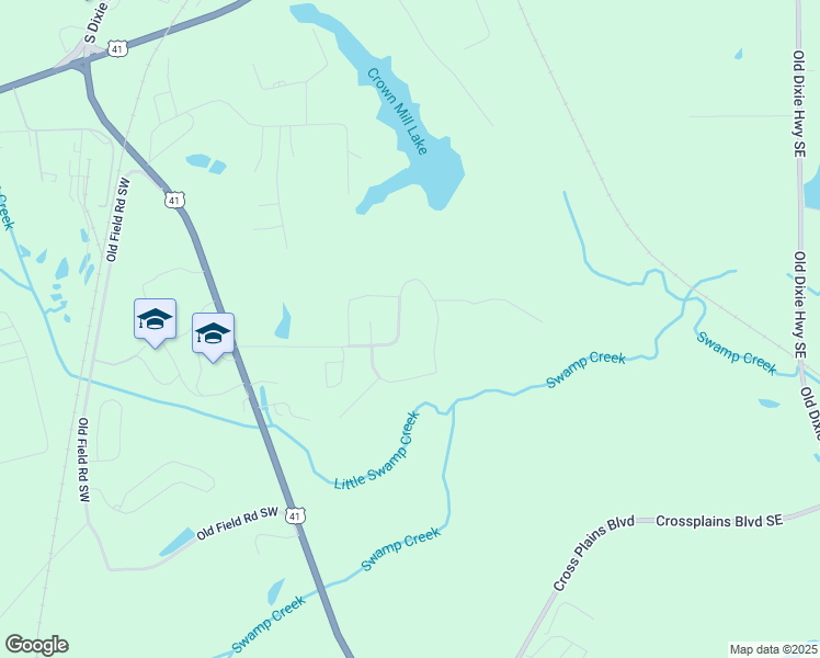 map of restaurants, bars, coffee shops, grocery stores, and more near 168 Creeks Edge Way in Dalton