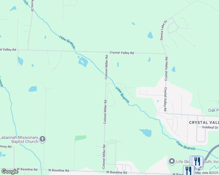 map of restaurants, bars, coffee shops, grocery stores, and more near 1 Falcon Court in Little Rock