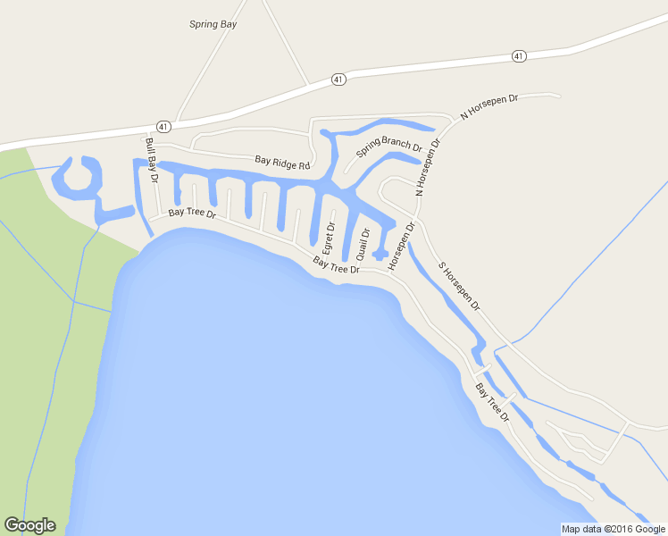 map of restaurants, bars, coffee shops, grocery stores, and more near Bay Tree Drive in Harrells