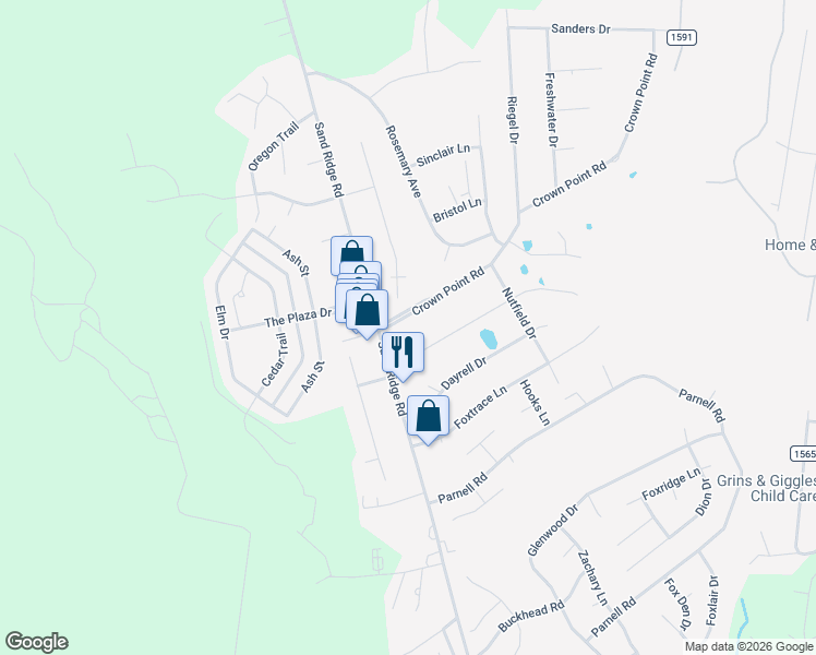 map of restaurants, bars, coffee shops, grocery stores, and more near 200 West Volant Street in Hubert