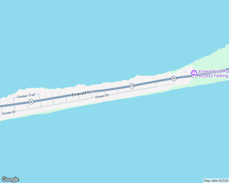 map of restaurants, bars, coffee shops, grocery stores, and more near 505 Ocean Dr in Emerald Isle