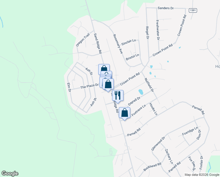 map of restaurants, bars, coffee shops, grocery stores, and more near 578 Sand Ridge Road in Hubert