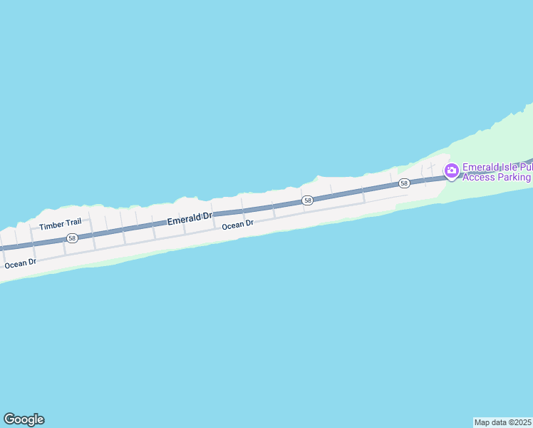 map of restaurants, bars, coffee shops, grocery stores, and more near 504 Ocean Drive in Emerald Isle