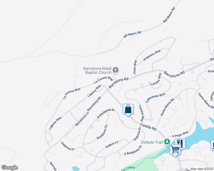 map of restaurants, bars, coffee shops, grocery stores, and more near 4 Dulzura Lane in Hot Springs