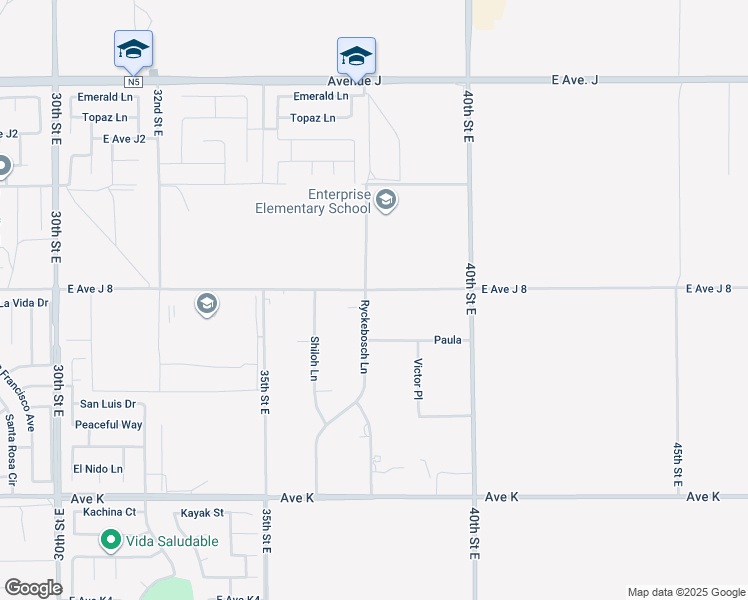 map of restaurants, bars, coffee shops, grocery stores, and more near 43938 Ryckebosch Lane in Lancaster