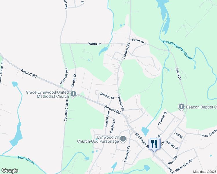 map of restaurants, bars, coffee shops, grocery stores, and more near 1944 Lynwood Drive in Lancaster