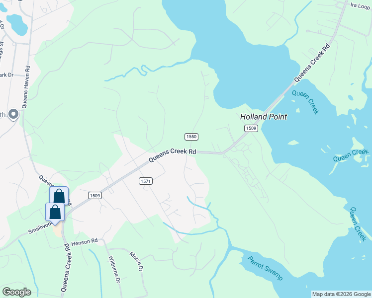 map of restaurants, bars, coffee shops, grocery stores, and more near 544 Queens Creek Road in Hubert