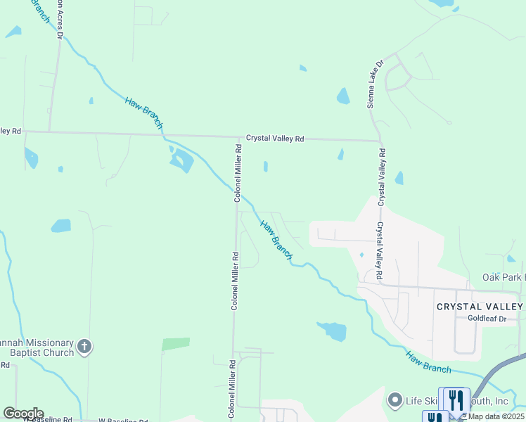 map of restaurants, bars, coffee shops, grocery stores, and more near 1 Falcon Court in Little Rock