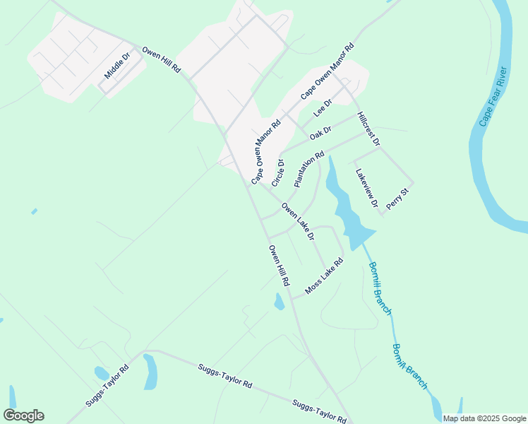 map of restaurants, bars, coffee shops, grocery stores, and more near Owen Hill Road in Bladen County