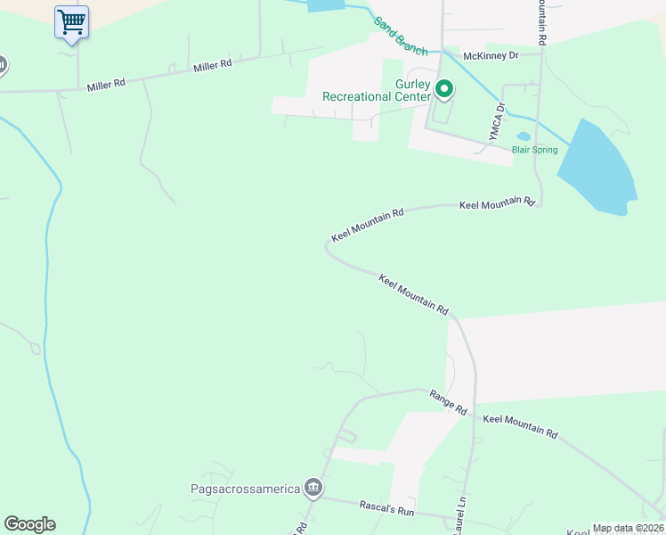 map of restaurants, bars, coffee shops, grocery stores, and more near 619 Keel Mountain Road in Gurley