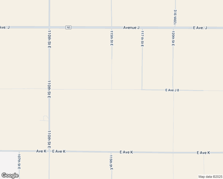 map of restaurants, bars, coffee shops, grocery stores, and more near 115th Street East in Lancaster