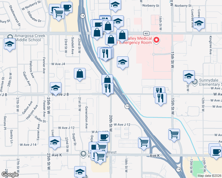 map of restaurants, bars, coffee shops, grocery stores, and more near in Lancaster
