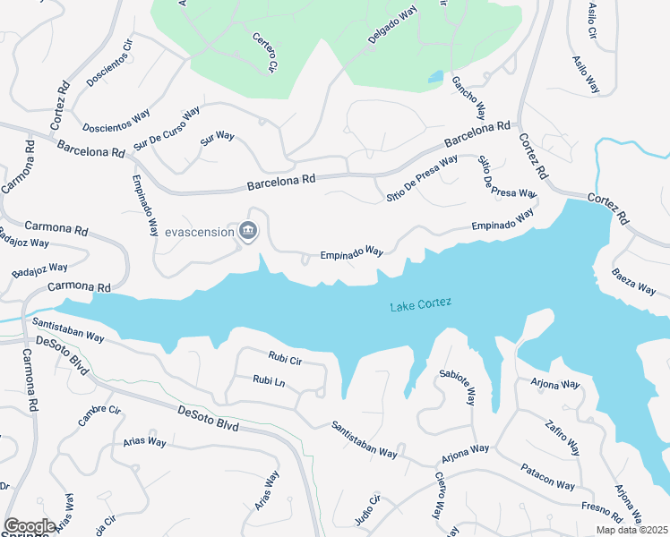 map of restaurants, bars, coffee shops, grocery stores, and more near 73 Empinado Way in Hot Springs