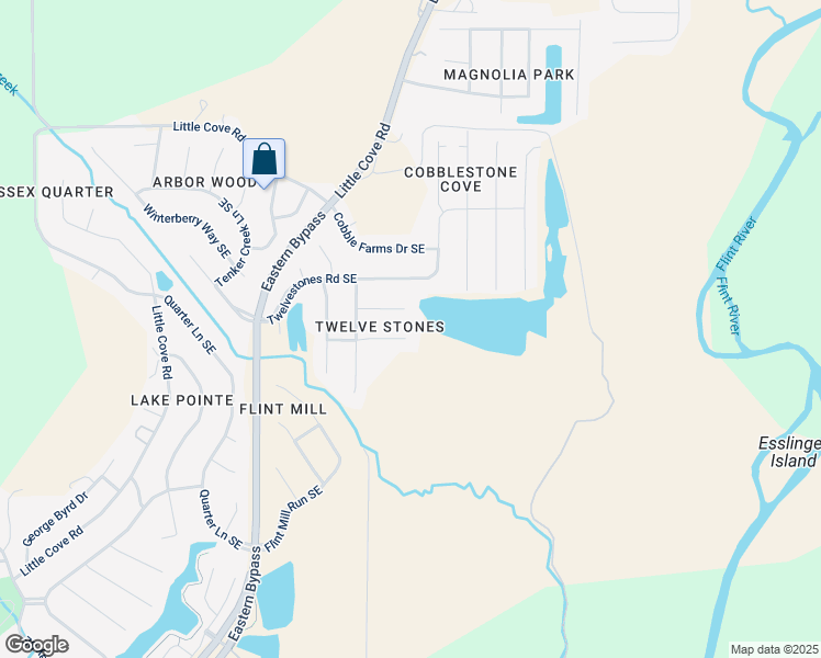 map of restaurants, bars, coffee shops, grocery stores, and more near 3116 Longshadow Way Southeast in Owens Cross Roads
