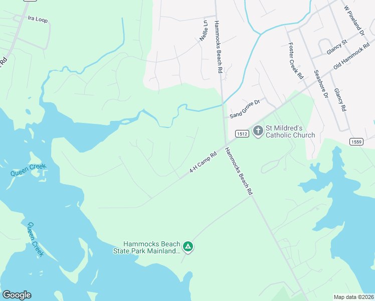 map of restaurants, bars, coffee shops, grocery stores, and more near 211 Marsh Hen Court in Swansboro