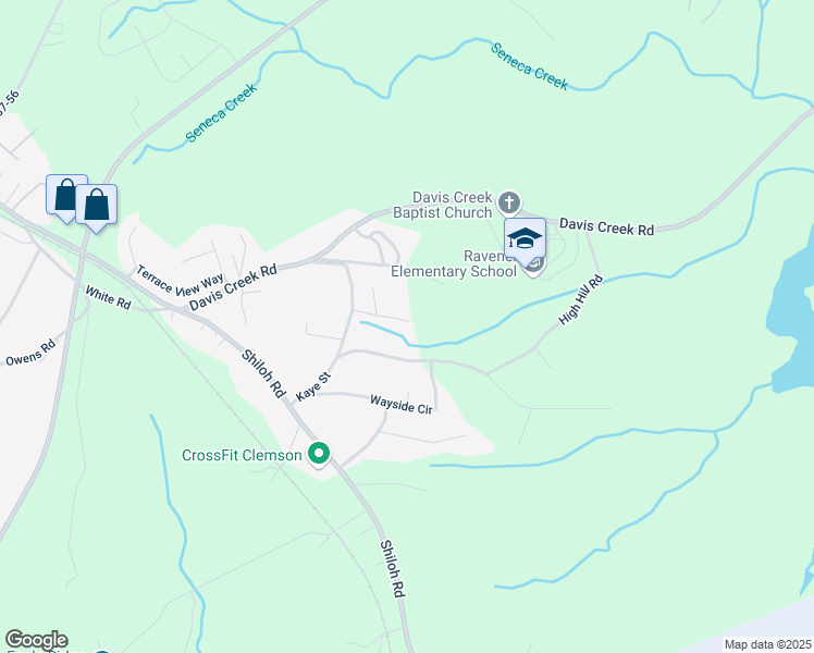 map of restaurants, bars, coffee shops, grocery stores, and more near 220 Edmond Crane Drive in Seneca